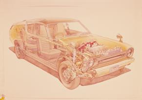 Modellino Auto 1/43 Hachette JPL47: Nissan Cherry Coup&eacute; X-1.R (KPE10) Del 1973, Jumajo